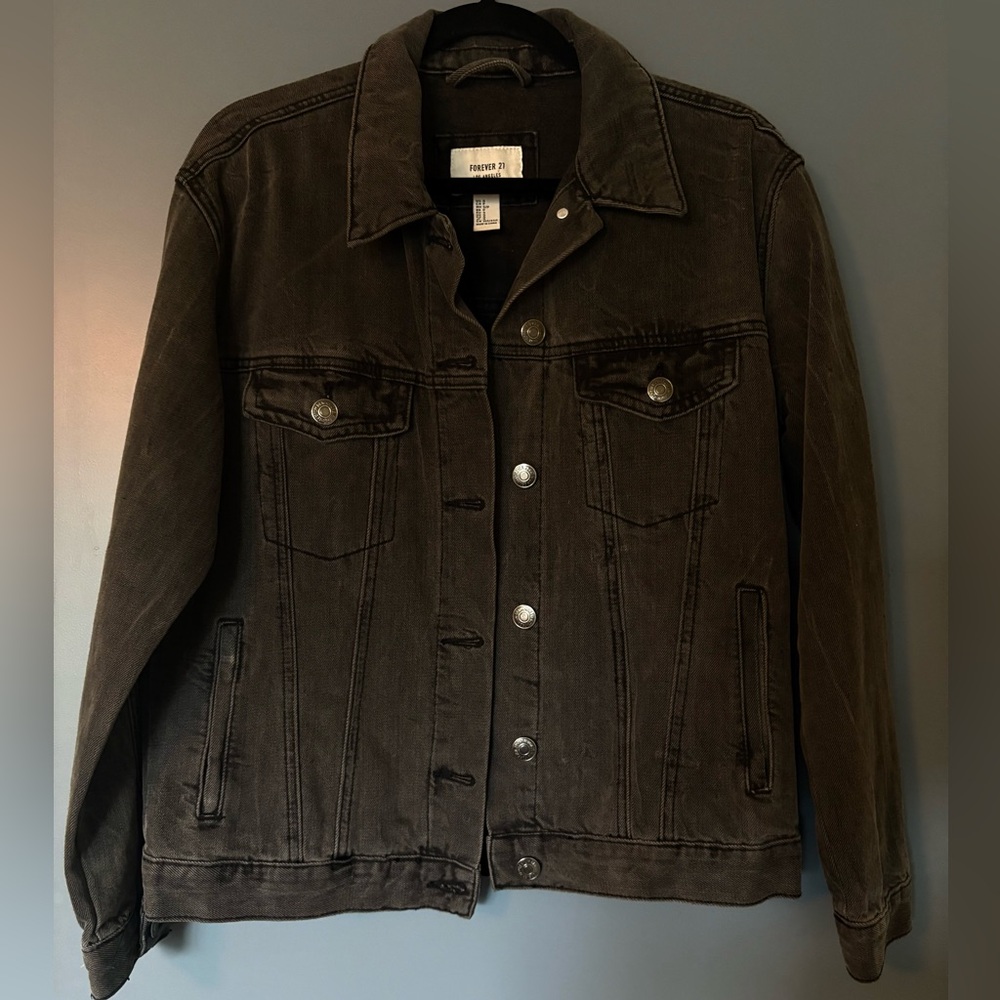 Womens Black Denim Jacket (oversized)